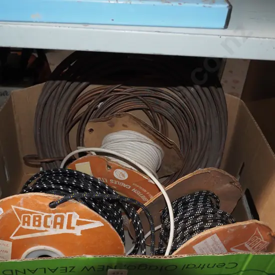 box; copper pipe, various electric cables