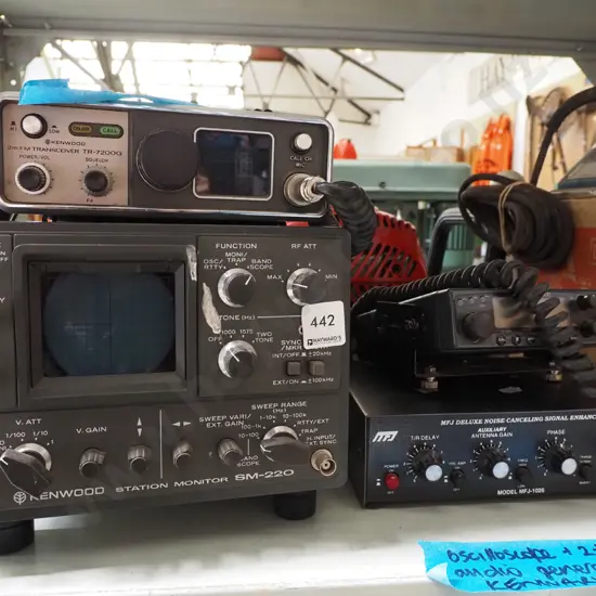 ham radio equipment, oscilloscope etc