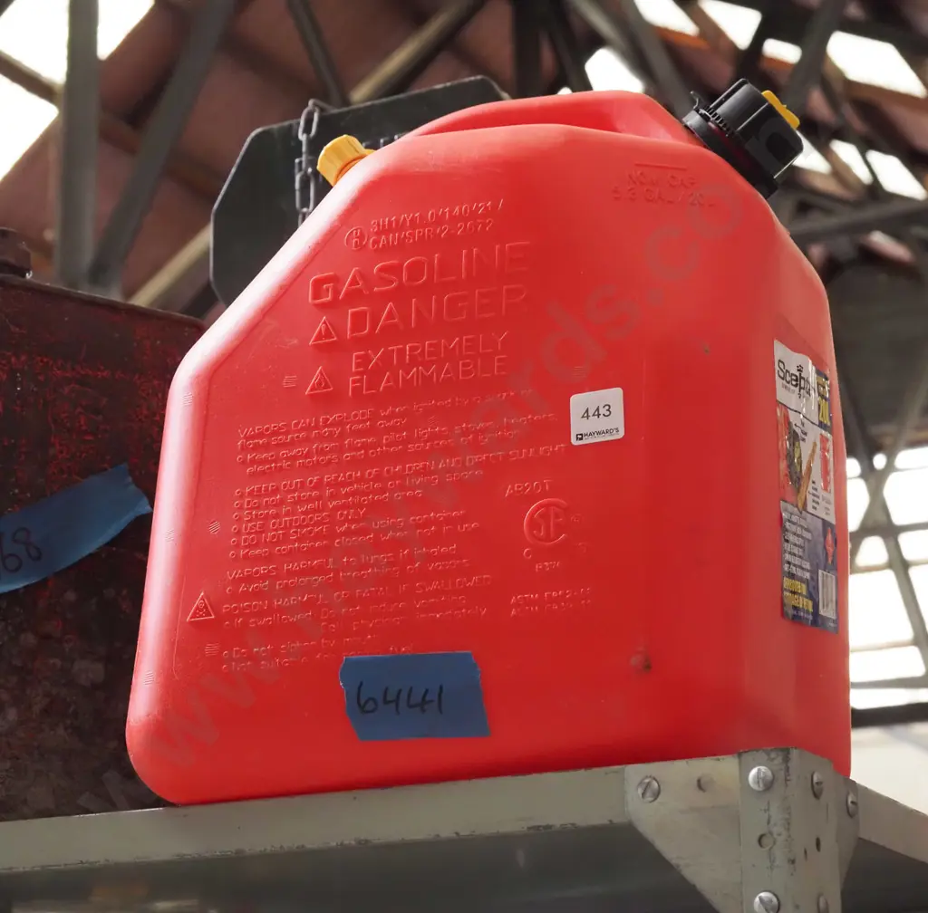 orange plastic 20L fuel container Image 1++