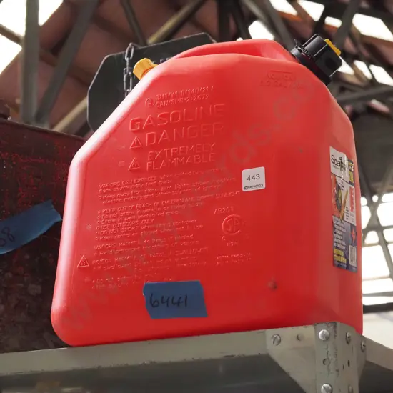 orange plastic 20L fuel container