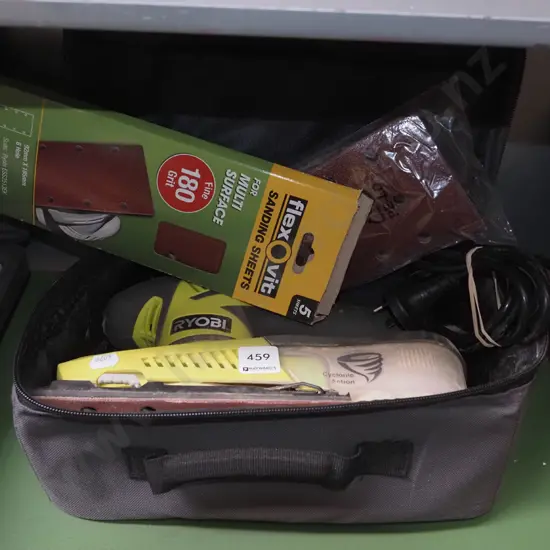 cased Ryobi orbital sander