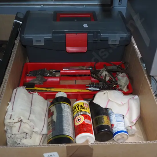 box; rifle cleaning kit