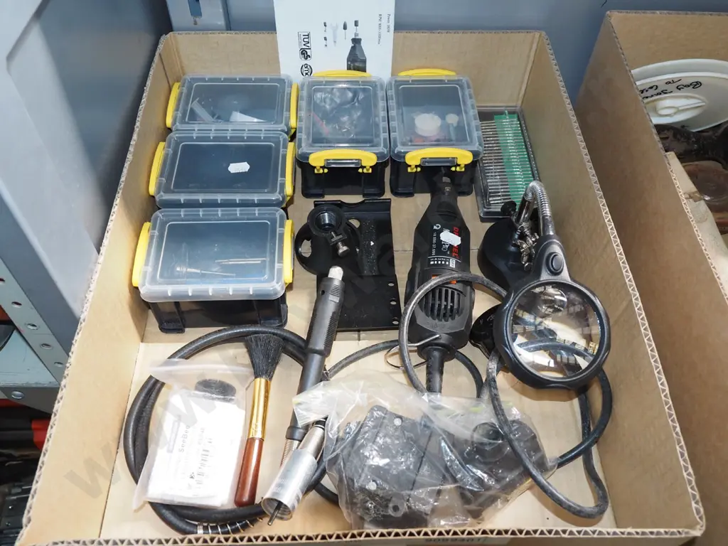 Dremel tool, magnifying glass, various accessories Image 1++