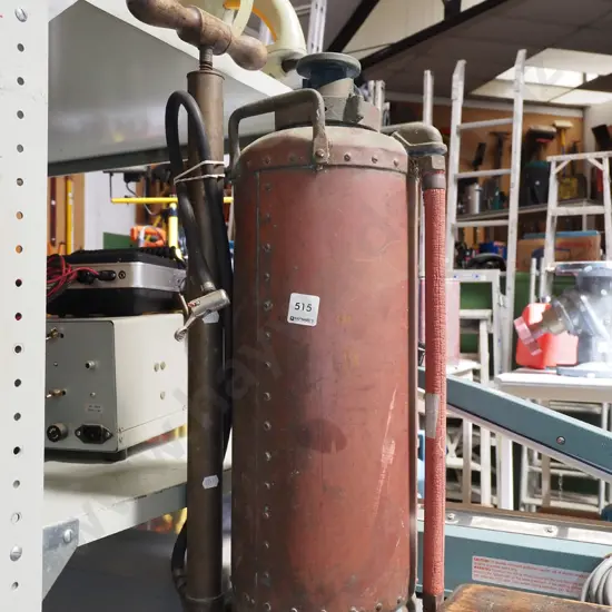 vintage fire extinguisher, bike pump