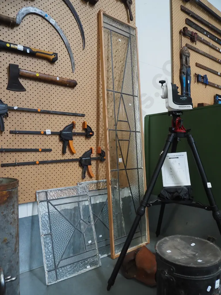 3x leadlight glass panels Larger H1540 W320 H460 W310 Image 1++