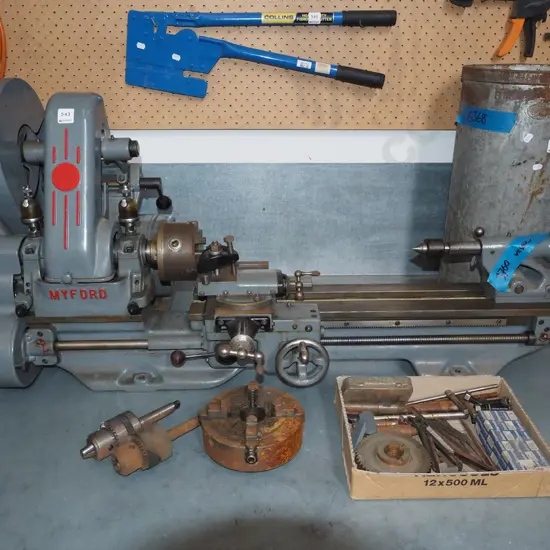 Myford engineer's lathe - excellent condition, accessories needs to be rewired