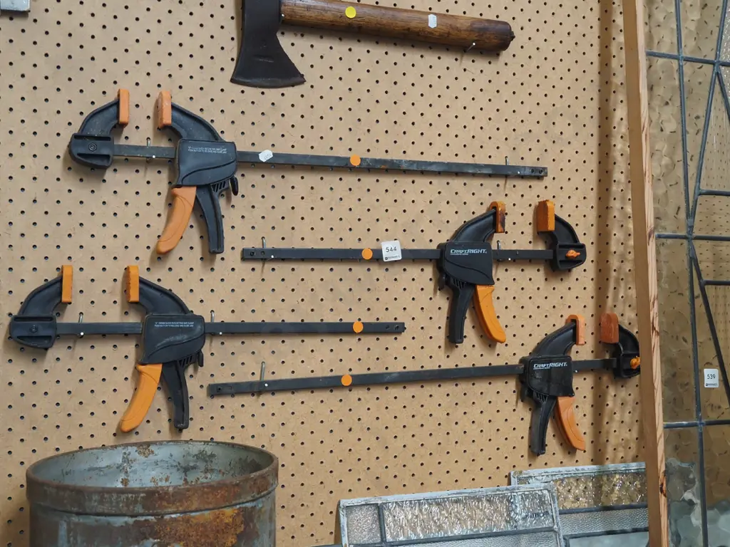 4x quick release clamps - orange dots Image 1++