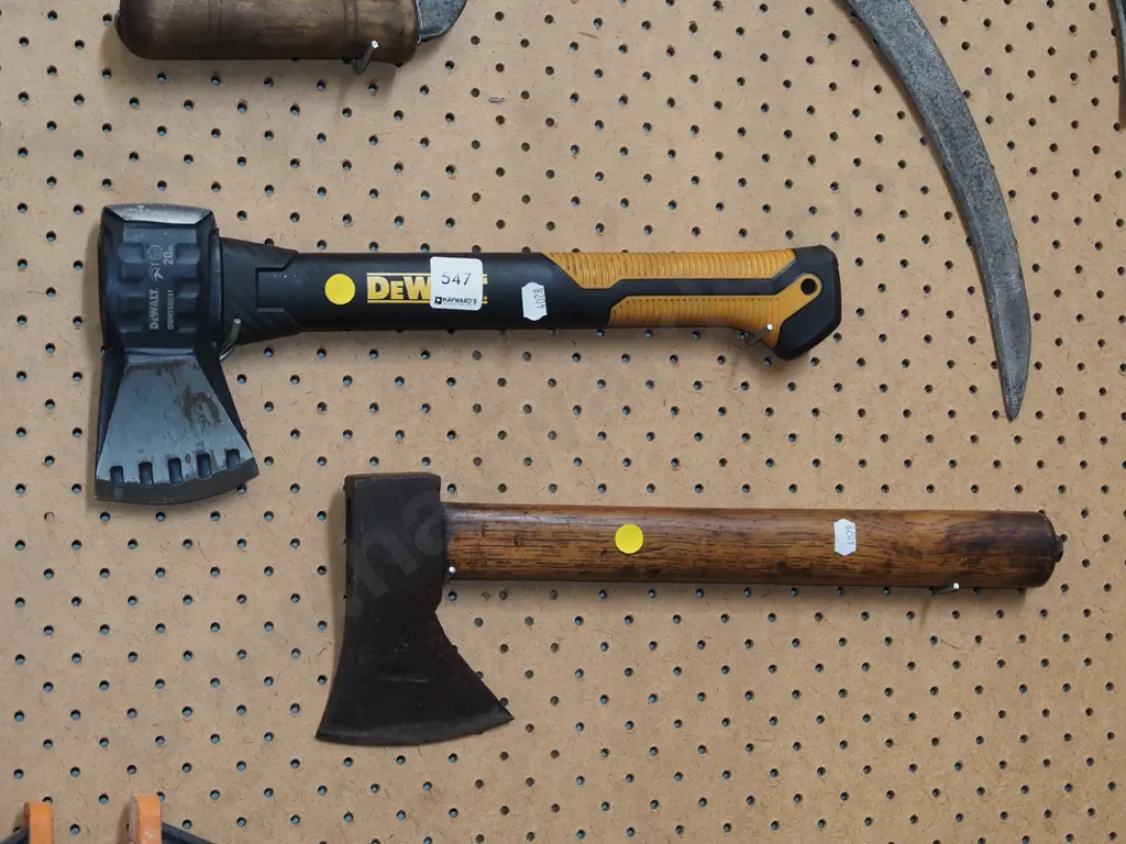 2x hatchets - yellow dots Image 1++