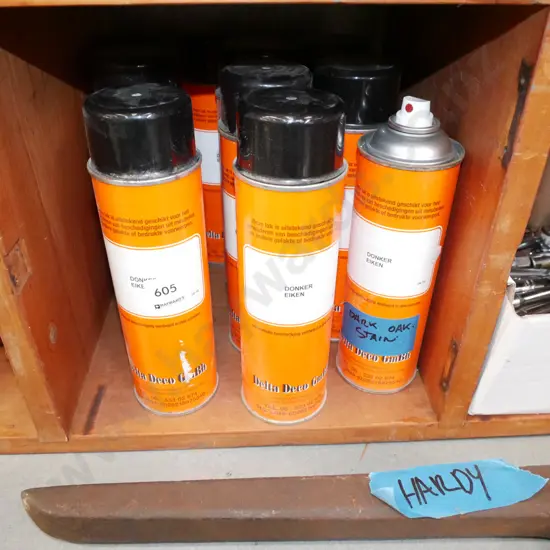 various  spray cans - contents unknown