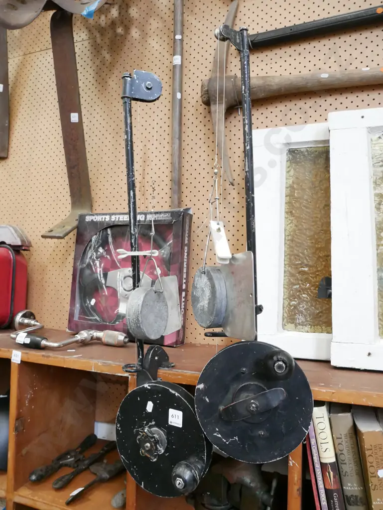 pair of vintage plumb bobs and reels Image 1++