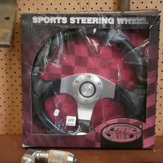 as new car sports steering wheel