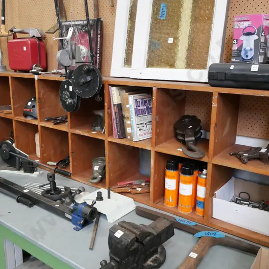 solid rimu workshop shelves H630 W2430 D310