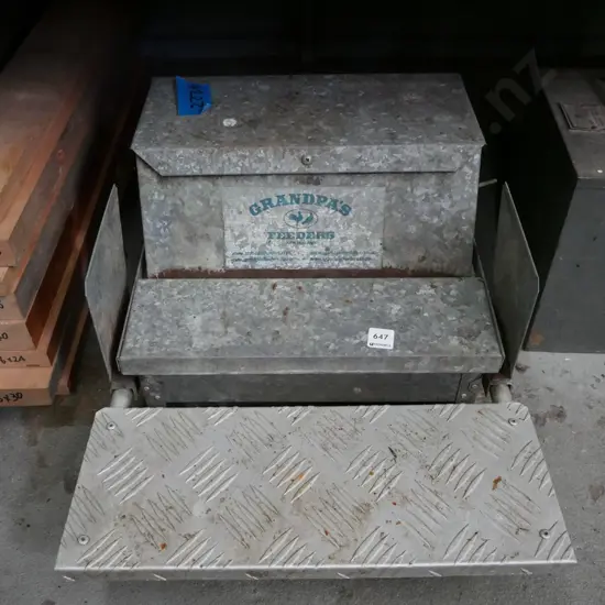 Grandpas chicken feeder