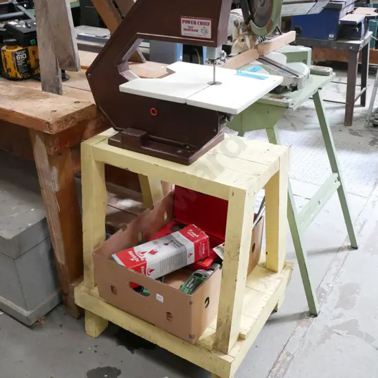 Power Chief band saw on stand