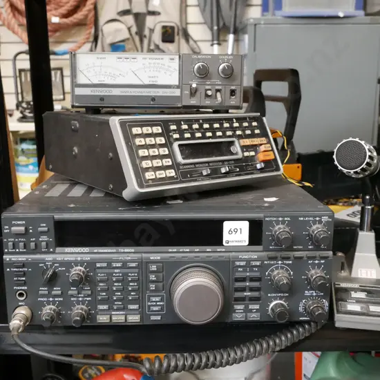 ham radio equipment; power meter, 2x receivers