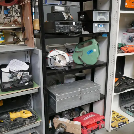 black metal workshop shelves H1830 W925 D330