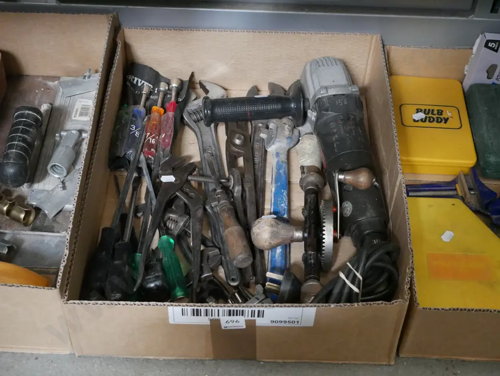 box; angle grinder, large crescent etc Image 1++