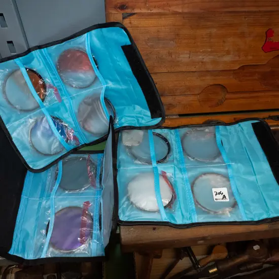 3 pakets of various 80mm astronomical telescope filters (14 in total)