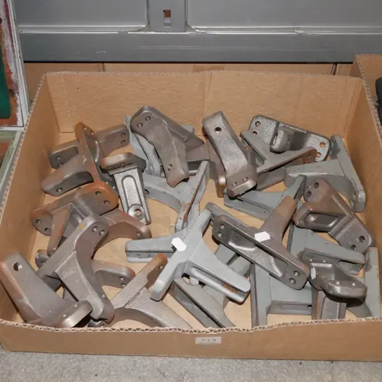 box of cast metal brackets