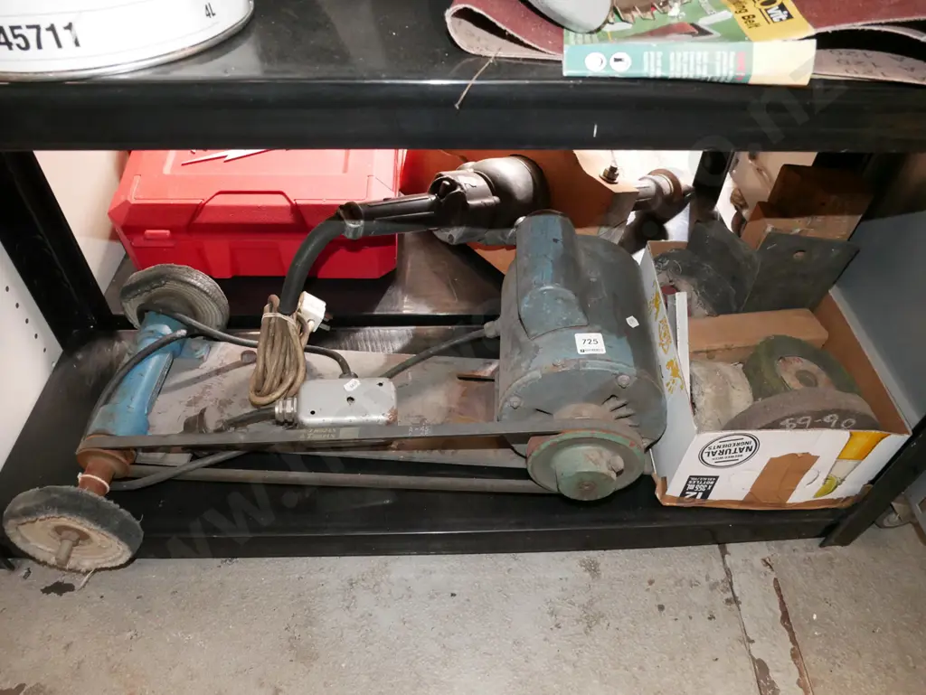 electric belt driven polisher, polishing and sanding discs Image 1++