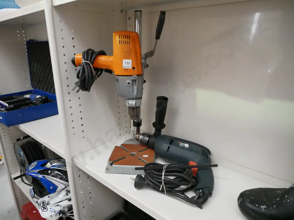 2x electric drills, dril press Image 1++