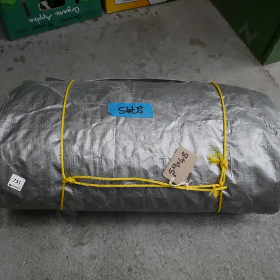 5.9x4.8m grey tarpaulin