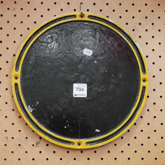 blank cast alloy railway plaque Diam255