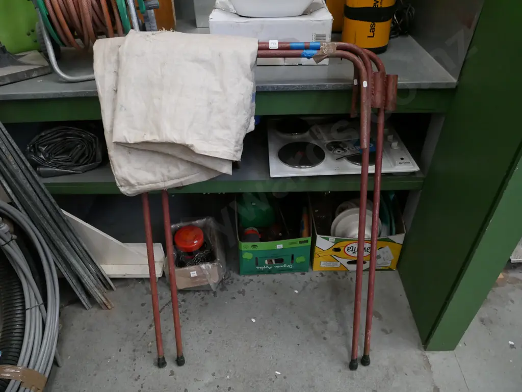 metal garden waste wool sack stand with wool sack Image 1++