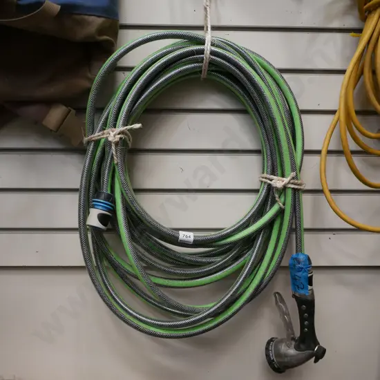 garden hose and sprinkler