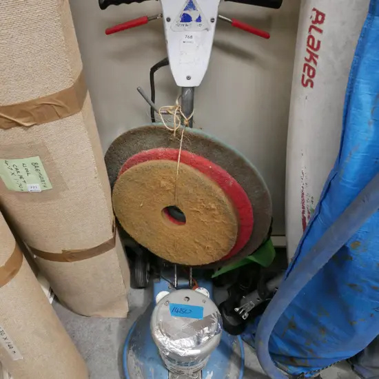 floor polisher with additional polishing discs