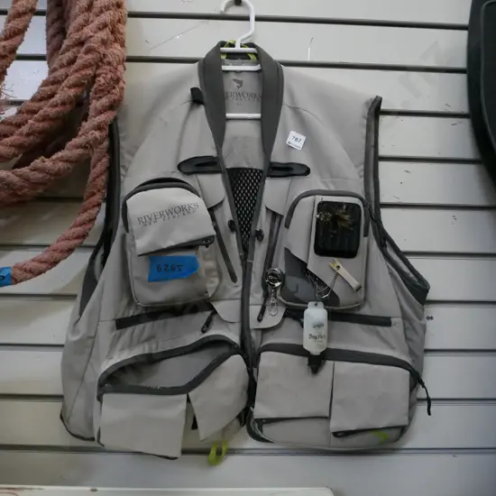 River Works fishing vest with accessories