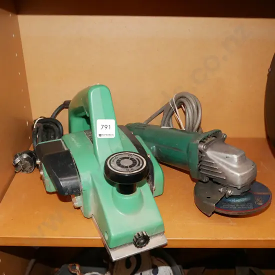Hitachi planer, angle grinder