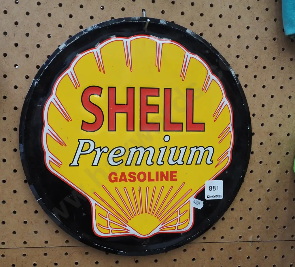 enamel Shell gasoline sign Image 1++
