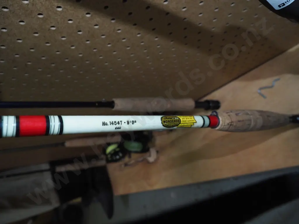 fly fishing rod, reel and carry case - blue dots Image 1++