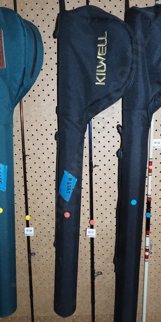 fly fishing rod and carry case - red dots Image 1++