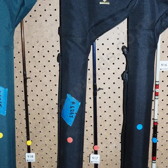 fly fishing rod and carry case - red dots