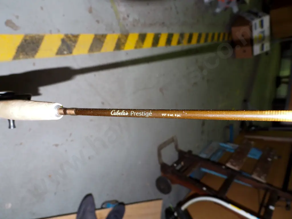 fly fishing rod, reel and carry case - yellow dots Image 1++