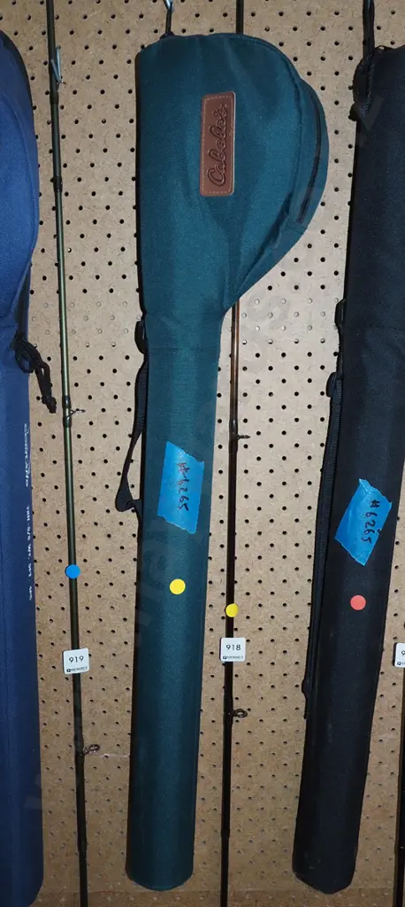 fly fishing rod, reel and carry case - yellow dots Image 1++