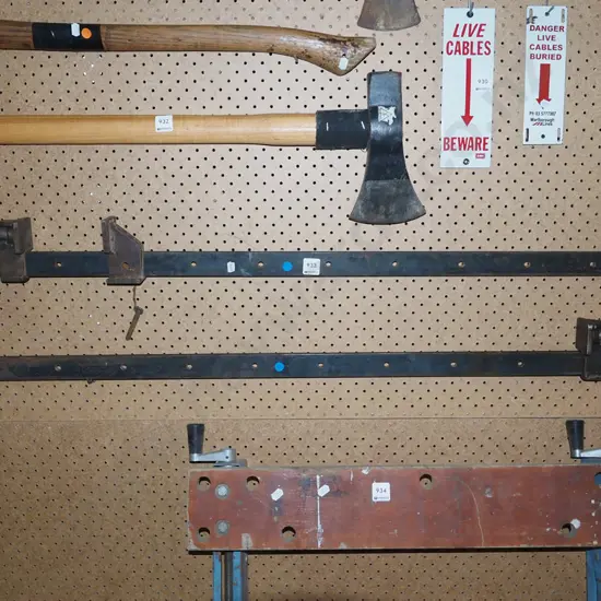 2x sash clamps - blue dots