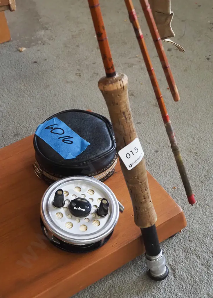 fly fishing reel with split cane rod Image 1++