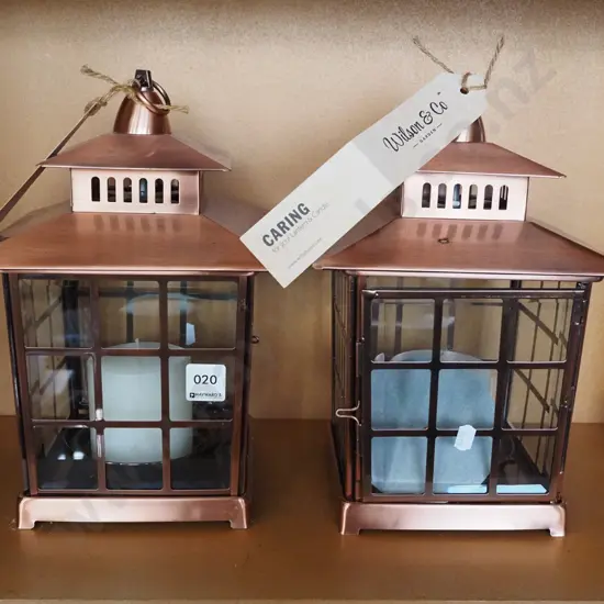 2x candle lanterns