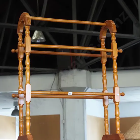 wooden towel rail