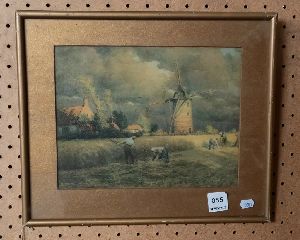 gilt framed print - harvesting  Image 1++