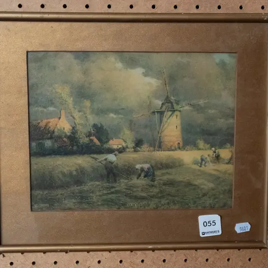 gilt framed print - harvesting 