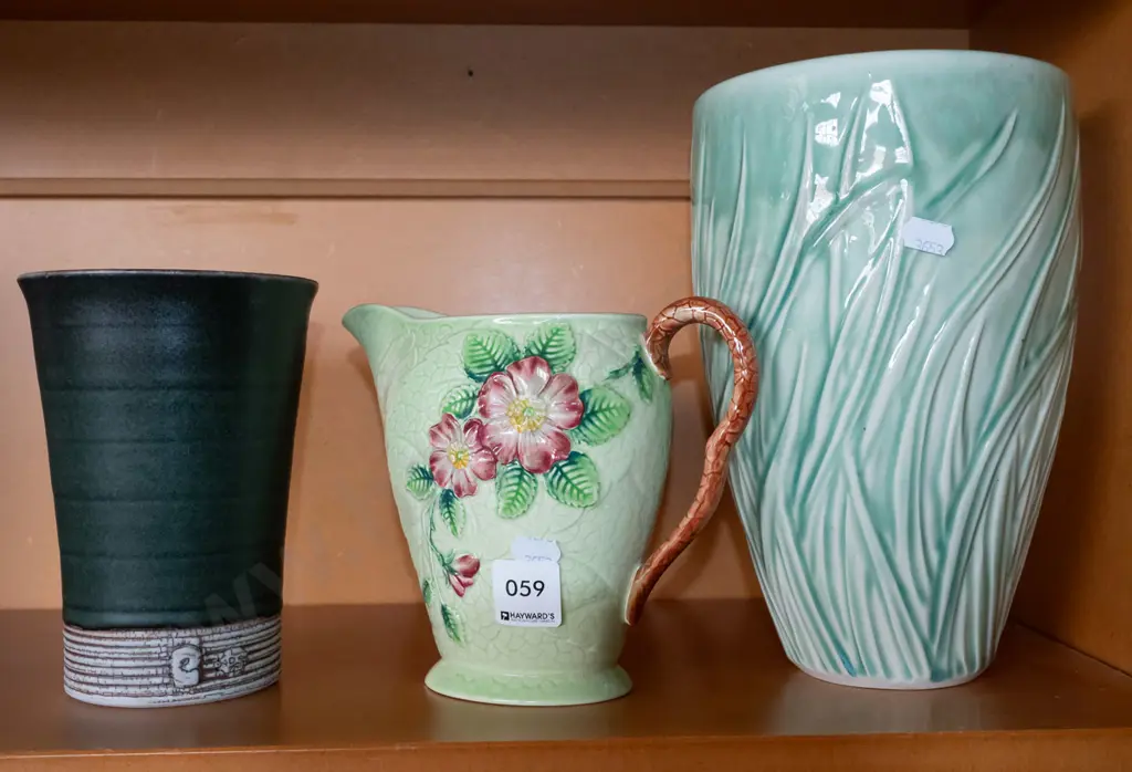 2x vases, Carlton primula jug Tallest vase H230 Image 1++