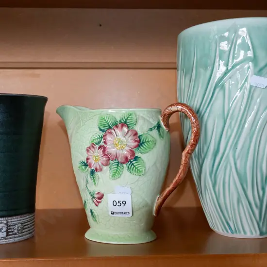 2x vases, Carlton primula jug Tallest vase H230