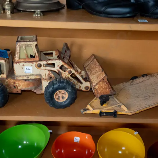 restorer's toy loader and trailer