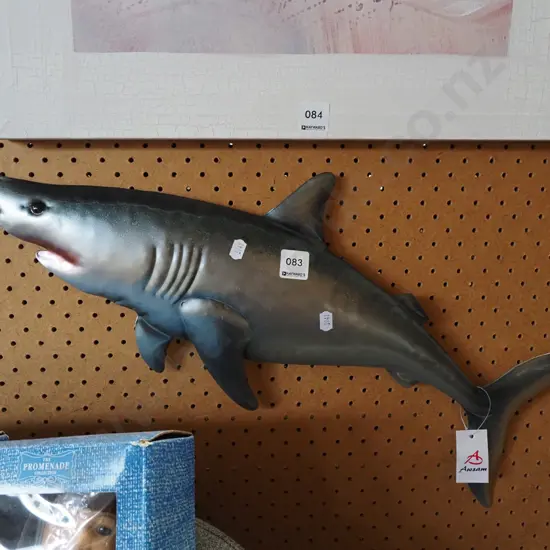 pressed metal shark wall art