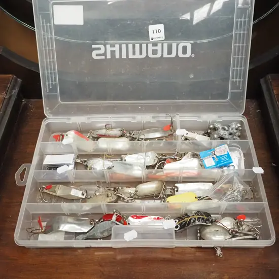 tackle box and fishing lures