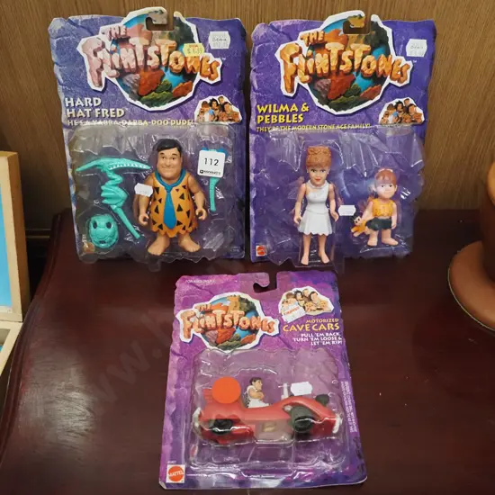3x boxed Flinstones figurines